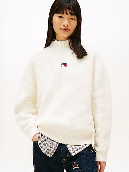 Tommy Jeans Strickpullover "TJW MOCKNECK BADGE SWEATER EXT" günstig online kaufen