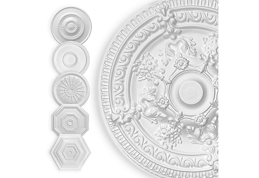 Hexim Wanddekoobjekt Chrysanthem 70cm (HEXIM Stuckrosette aus EPS Styropor günstig online kaufen