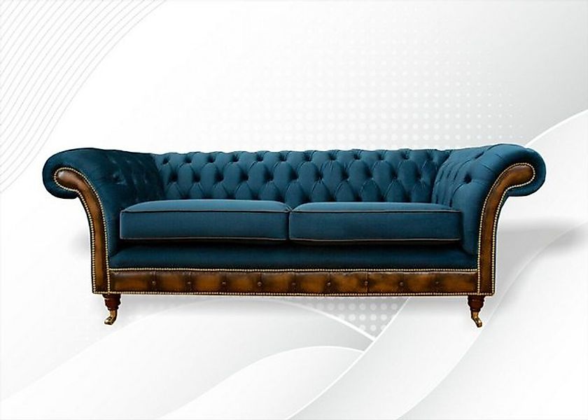 JVmoebel Chesterfield-Sofa Chesterfield Sofa hochwertig massiv Holz handgef günstig online kaufen