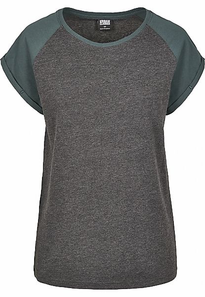 URBAN CLASSICS Kurzarmshirt "Urban Classics Damen Ladies Contrast Raglan Te günstig online kaufen