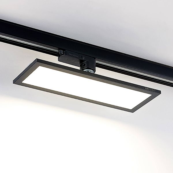 Arcchio LED-Panel Hairis, schwarz, 4.000 K, 30 cm, 3-Phasen günstig online kaufen