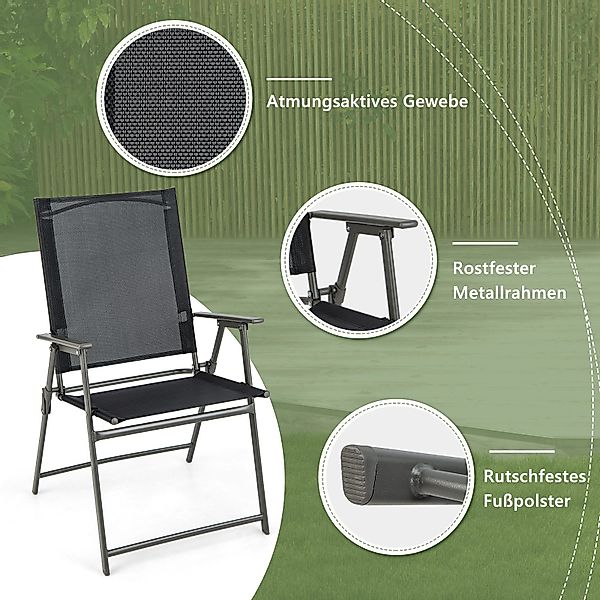 COSTWAY Gartenstuhl Klappstühle (2 St), klappbar günstig online kaufen