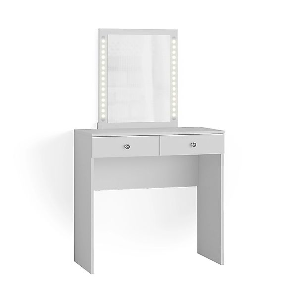 Vicco Schminktisch Elara Weiß 80 cm mit LED Beleuchtung günstig online kaufen