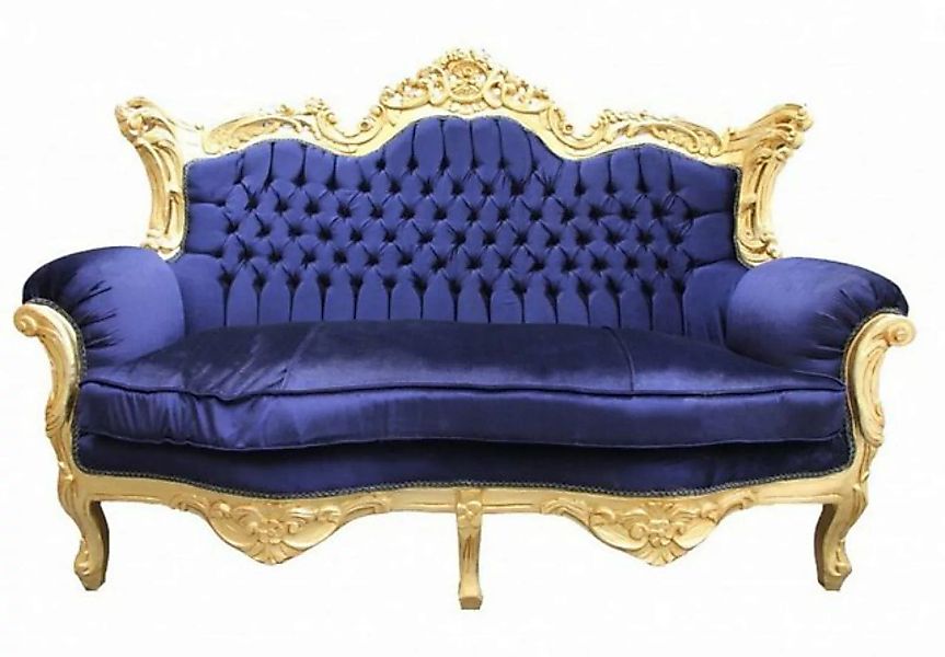Casa Padrino 2-Sitzer Barock 2er Sofa Master Royal Blau/ Gold 2Mod - Wohnzi günstig online kaufen