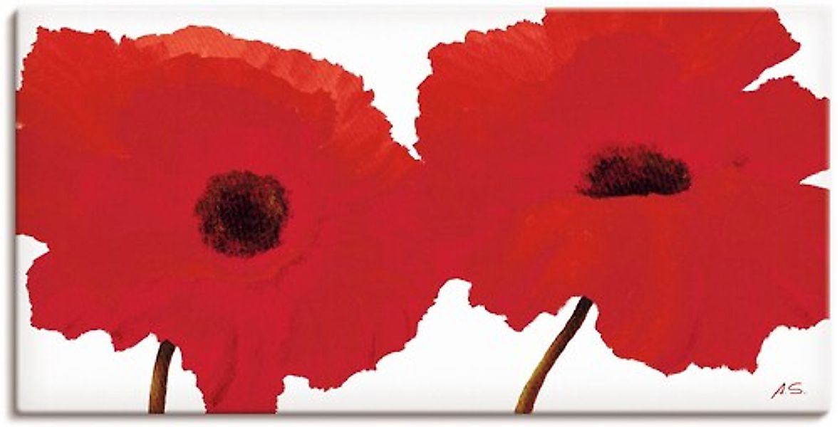 Artland Wandbild "Roter Mohn II", Blumen, (1 St.), als Alubild, Outdoorbild günstig online kaufen