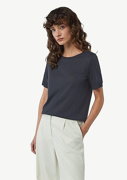 comma Kurzarmshirt T-Shirt T-Shirt aus Strickjersey mit Rippdetails günstig online kaufen