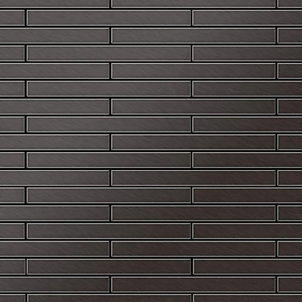 ALLOY Mosaik Fliese Massiv Metall Titan Gebürstet Dunkelgrau 1,6mm Stark Av günstig online kaufen