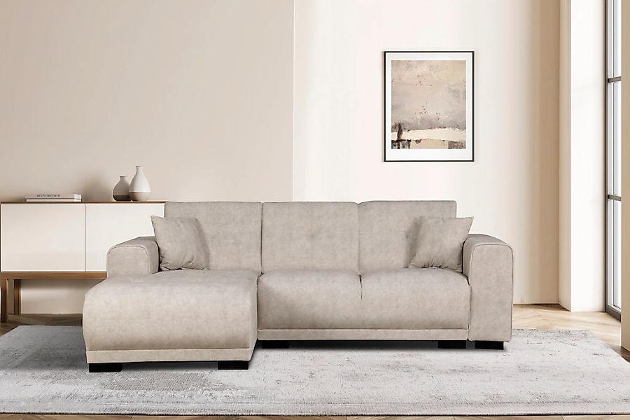 Home affaire Ecksofa »Langeland L-Form«, incl. 2 Zierkissen, Recamiere wahl günstig online kaufen