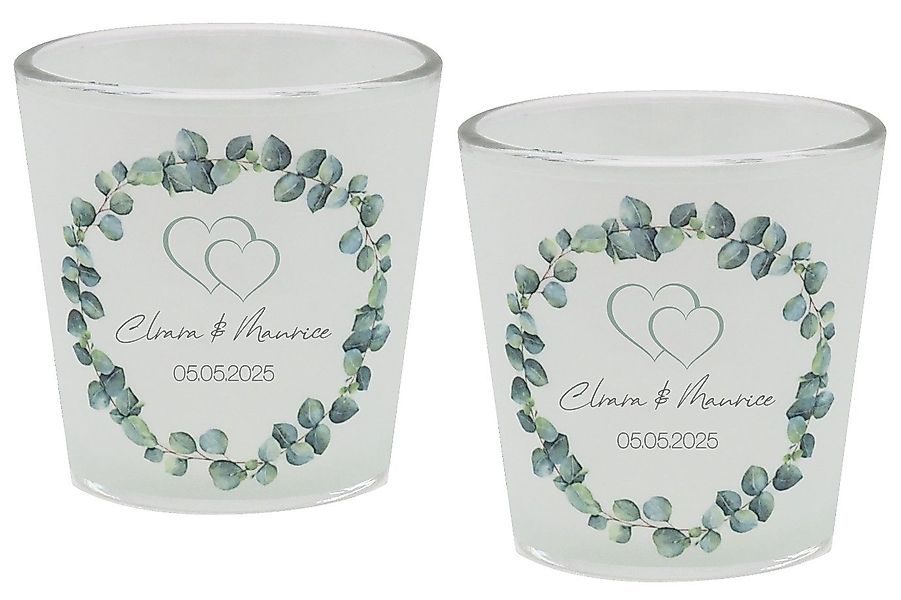 ZauberDeko Windlicht Windlicht Banderole Hochzeit Eukalyptus günstig online kaufen