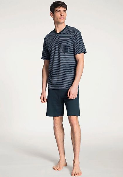 CALIDA Shorty "Relax Streamline" 2 Stk. tlg., mit Langarm-Oberteil in Ringe günstig online kaufen