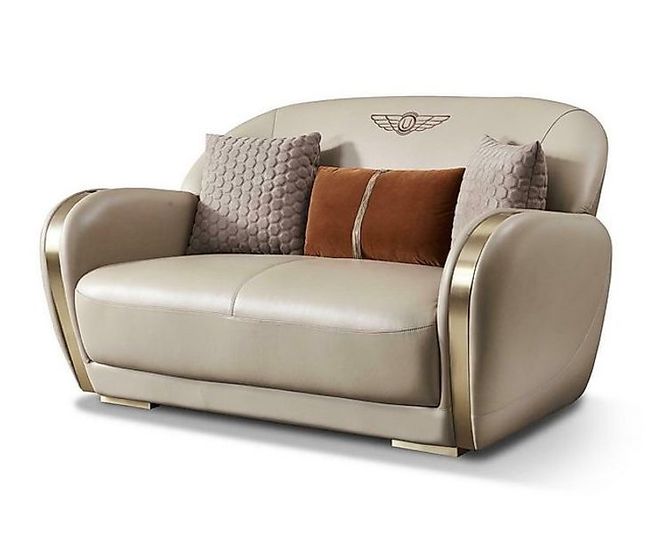 JVmoebel Sofa Couch Chesterfield Leder Textil Polster Couchen Sofas 2 Sitze günstig online kaufen