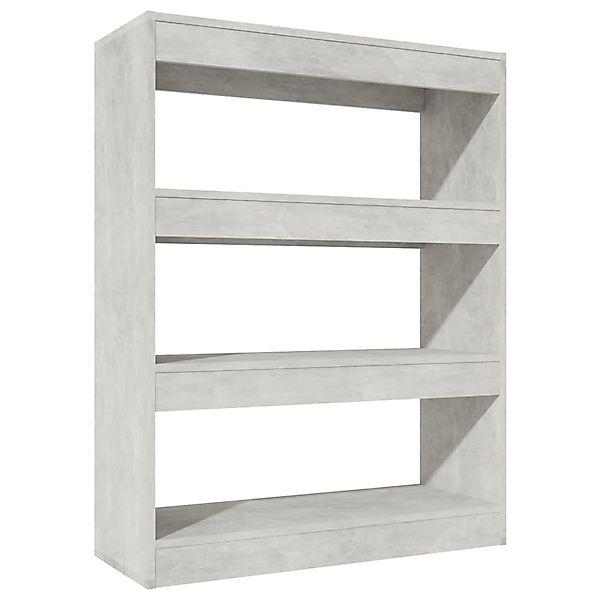 vidaXL Bücherregal Bücherregal/Raumteiler Betongrau 80x30x103 cm günstig online kaufen