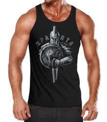 Neverless Tanktop Herren Tank-Top Aufdruck Sparta günstig online kaufen