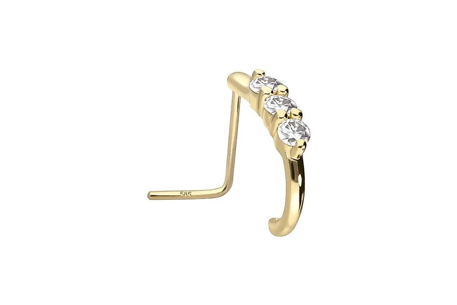 PIERCINGLINE Nasenpiercing 14/18 Karat Gold Nasenstecker günstig online kaufen