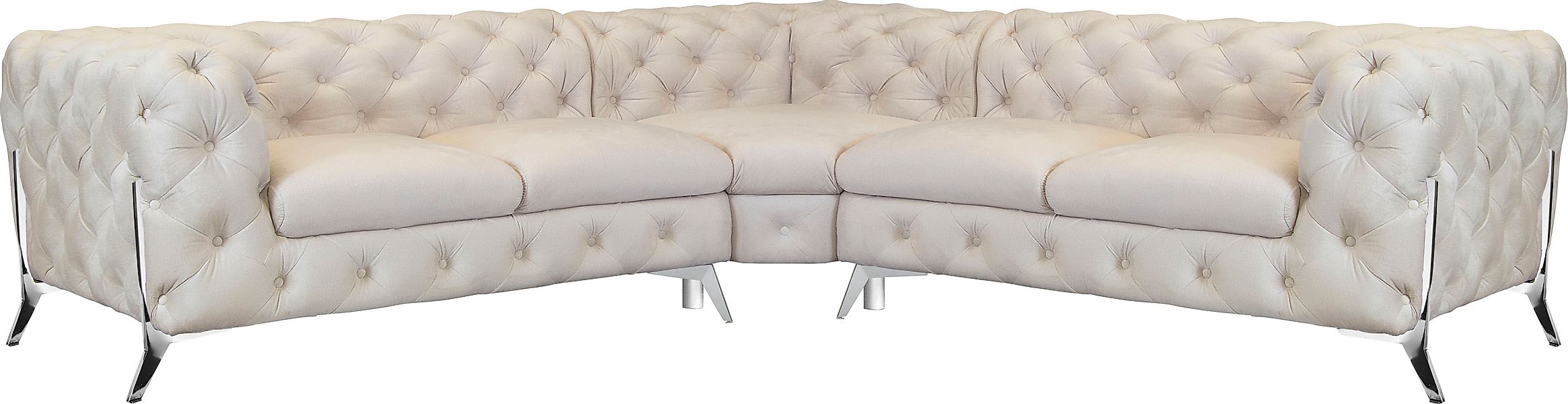 Home affaire Chesterfield-Sofa »Amaury L-Form« Chesterfield-Optik, Breite/T günstig online kaufen