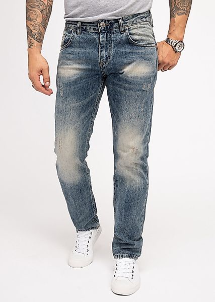 Indumentum Regular-fit-Jeans Herren Jeans Stonewashed Blau günstig online kaufen