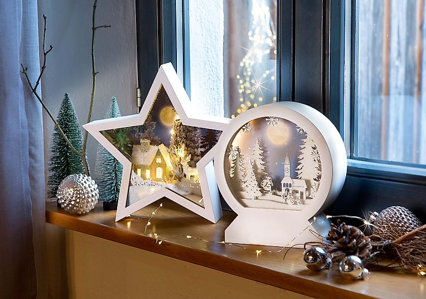 Hellum LED-3D Rundbild mit Rahmen H:20cm 18 LED ww 522907 günstig online kaufen