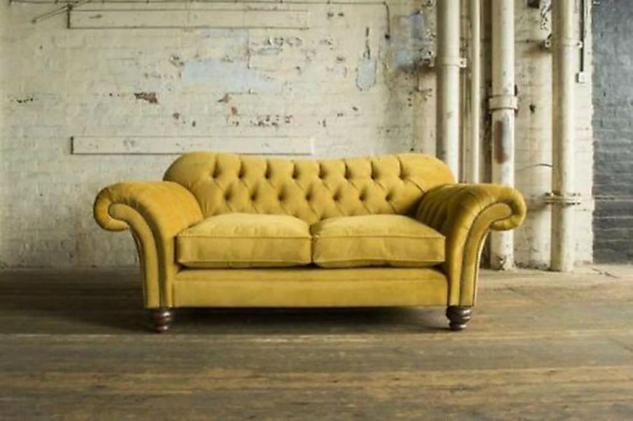 JVmoebel 2-Sitzer Stoff Classic Polser Möbel Sofa 2 Sitzer Chesterfield Gel günstig online kaufen