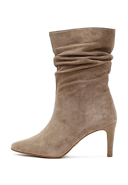 Derimod Chelsea-Absatzstiefel aus Veloursleder Ankleboots Reißverschluss, T günstig online kaufen