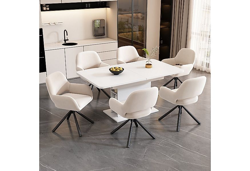 Flieks Esszimmerstuhl (360° drehbar, Set, 6 St), 6er Set Polsterstühle Dreh günstig online kaufen