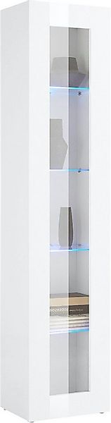 freiraum Vitrine Benevent in Weiß Hochglanz - 40x180x30cm (BxHxT) günstig online kaufen