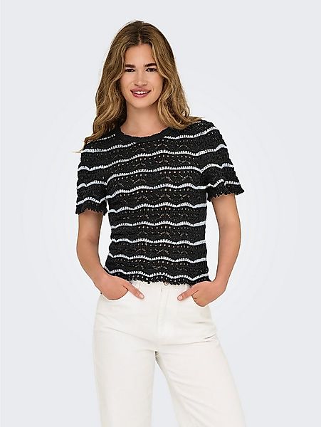 ONLY Kurzarmpullover ONLANNASOFIA LIFE SS STRIPE O-NECK KNT günstig online kaufen
