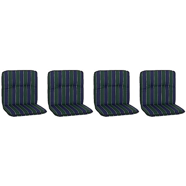 Beo Sitzauflage Niedriglehner Eagle 4er-Set Blau-Dunkelgrün gestreift günstig online kaufen