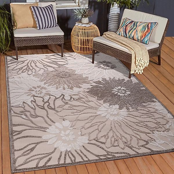 Sanat Teppich »Floral 2 Outdoor«, rechteckig, 6 mm Höhe, In- und Outdoor ge günstig online kaufen