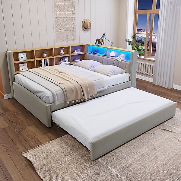 REDOM Kinderbett Doppelbett Stauraumbett Gästebett Kinderbett günstig online kaufen