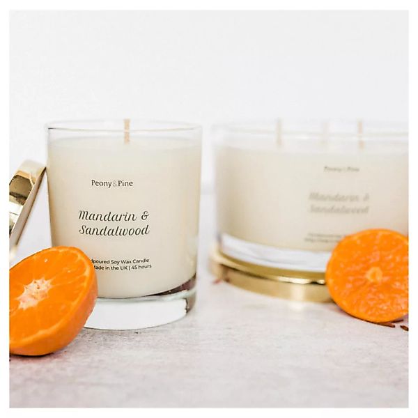 Sojawachs Kerze Mandarine & Sandelholz günstig online kaufen