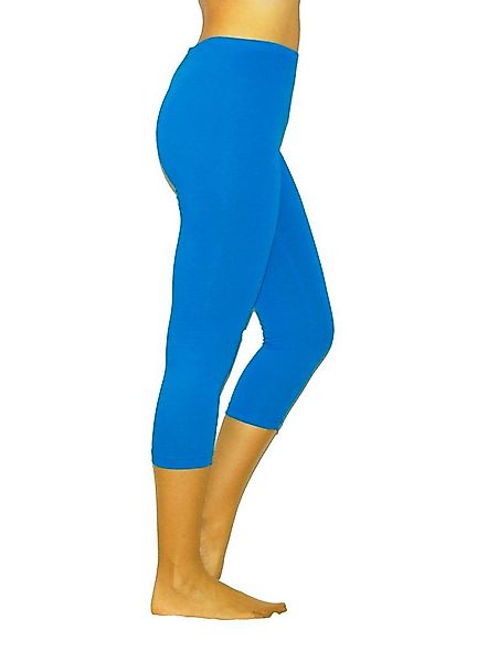 YESET Caprihose Damen 3/4 Capri Leggings Baumwolle BLAU S Capri kurze Leggi günstig online kaufen