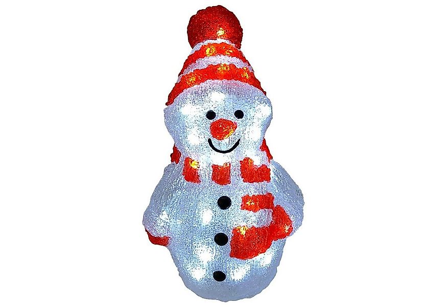 Mojawo Lichtervorhang Acryl Schneemann 40 LEDs kaltweiß Außenbeleuchtung günstig online kaufen