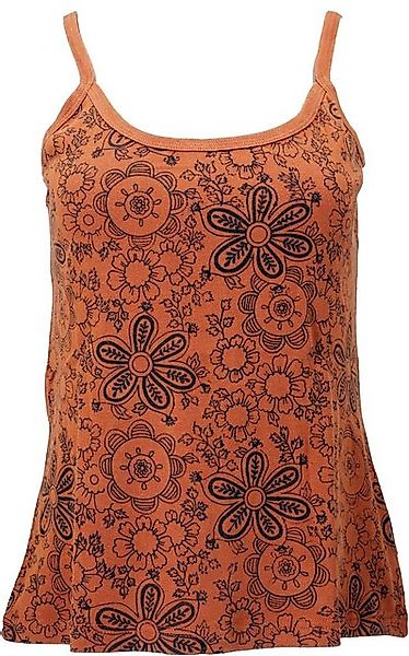Guru-Shop T-Shirt Yoga Top Blümchen, Boho stonewashTop, Goastyle.. alternat günstig online kaufen