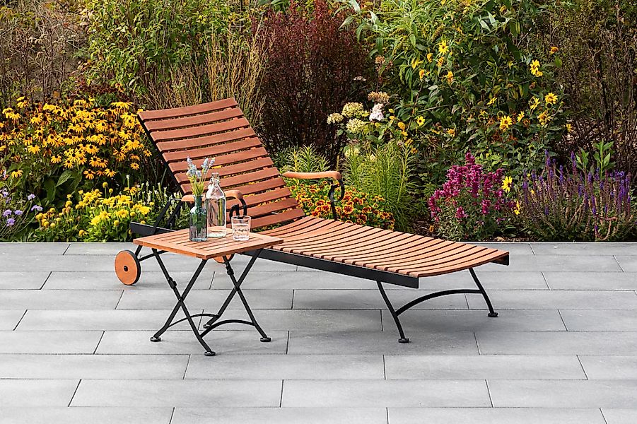 MERXX Gartenlounge-Set "Schloßgarten", (2 tlg.), 1 Gartenliege und 1 Hocker günstig online kaufen