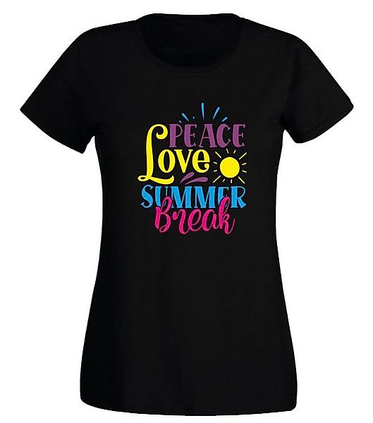G-graphics T-Shirt Damen T-Shirt - Love Peace Summerbreak Slim-fit, mit tre günstig online kaufen