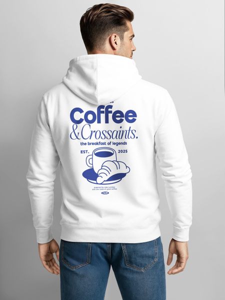 Neverless Hoodie Herren Hoodie Backprint Coffee günstig online kaufen
