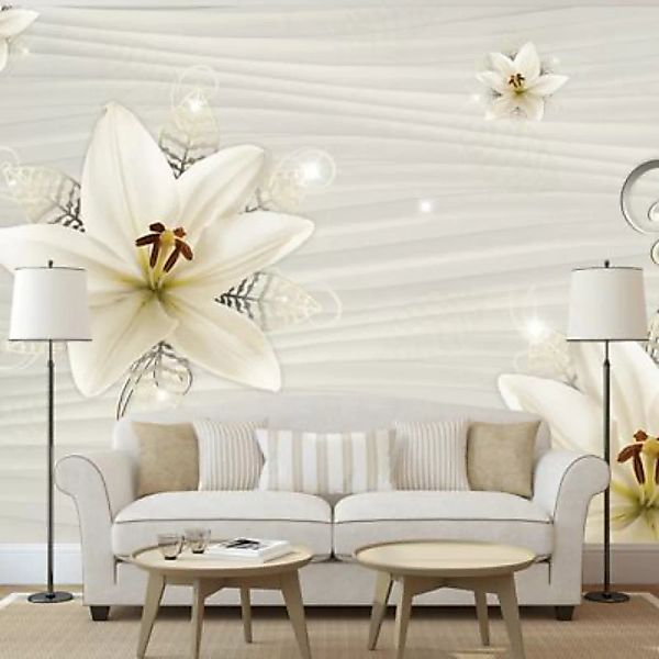 artgeist Fototapete Creamy Illusion weiß/beige Gr. 300 x 210 günstig online kaufen