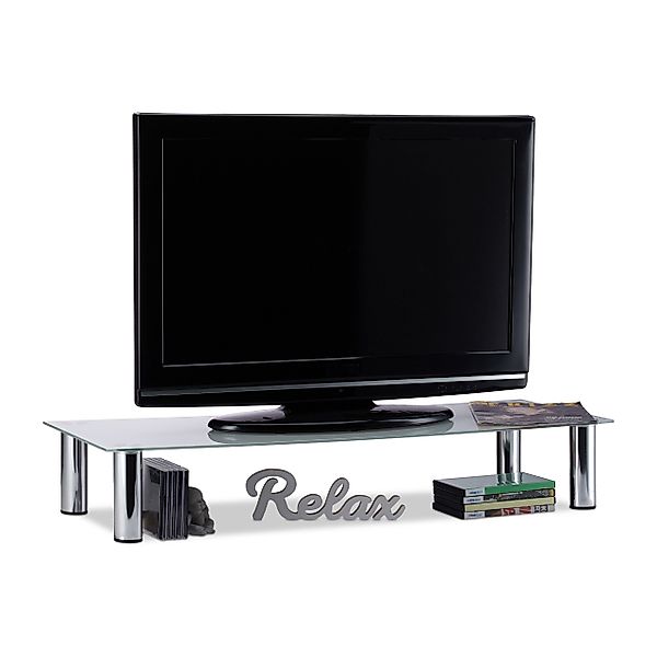 relaxdays TV-Regal TV-Tisch Glas günstig online kaufen