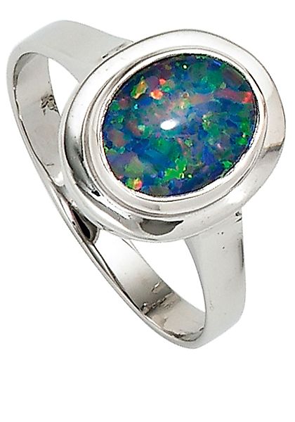 JOBO Goldring "Ring mit Opal-Triplette", 585 Weißgold günstig online kaufen