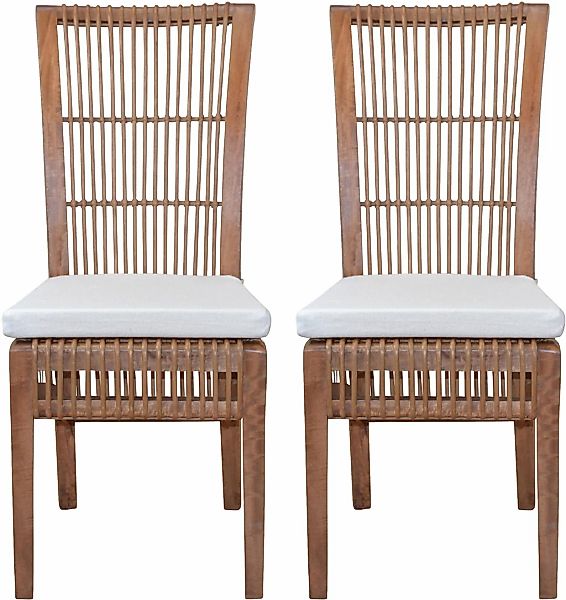 Home affaire Rattanstuhl, Handarbeit aus Rattan (2er-Set) günstig online kaufen