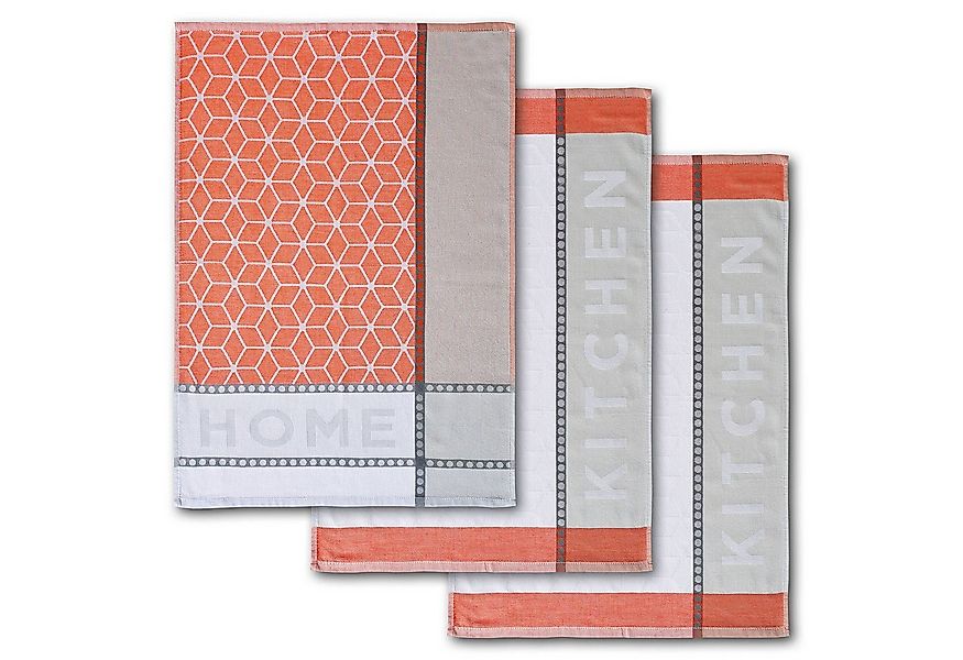 Dyckhoff Geschirrtuch HOME & KITCHEN, Maße je Tuch ca. 50x70 cm, aus 100% B günstig online kaufen