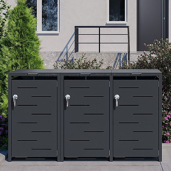 STEELSØN Mülltonnenbox Diorus 240L, abschließbar (Anthrazit, günstig online kaufen