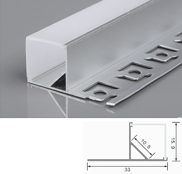 ENERGMiX LED-Stripe-Profil 2m Alu Profile Unterputz günstig online kaufen