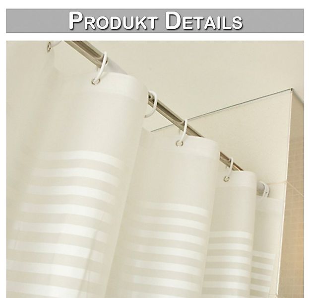 Sunicol Duschvorhang 3D Wasserdicht Badezimmer Duschvorhang, Transparent, m günstig online kaufen
