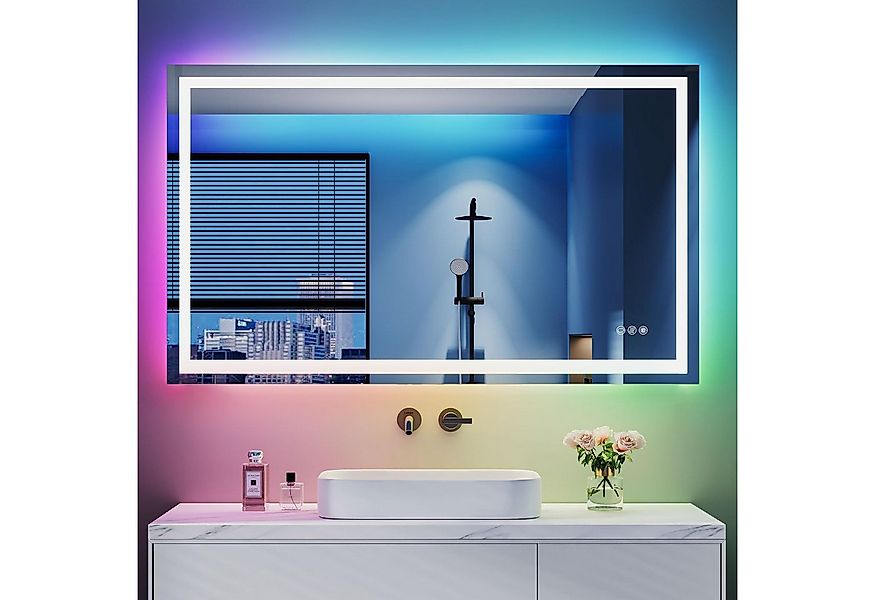 Dripex Badspiegel Led Badezimmerspiegel, Spiegel mit RGB LED Streifen, Farb günstig online kaufen