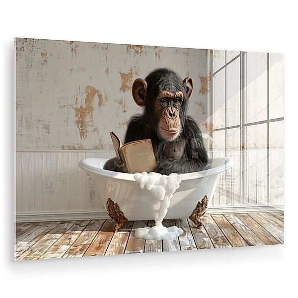 MuchoWow Acrylglasbild Vintage - Affe - günstig online kaufen