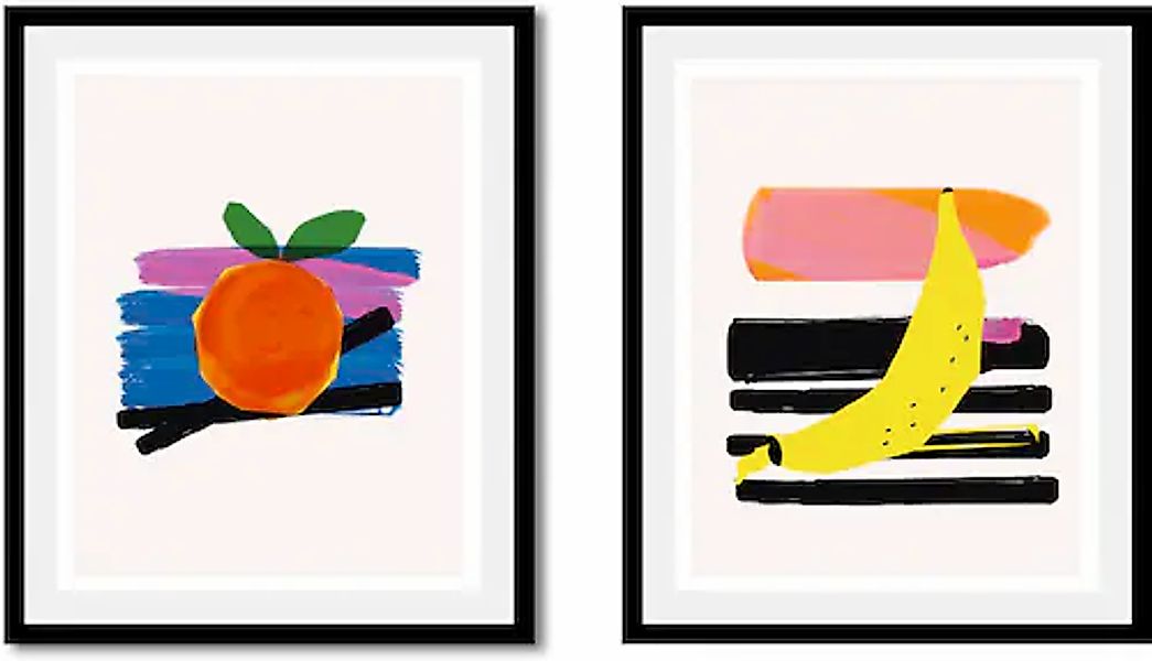 queence Bild »Set Fonsi«, Figuren-Kunst-Abstrakt-Art-Obst-Obst Bilder-Leben günstig online kaufen