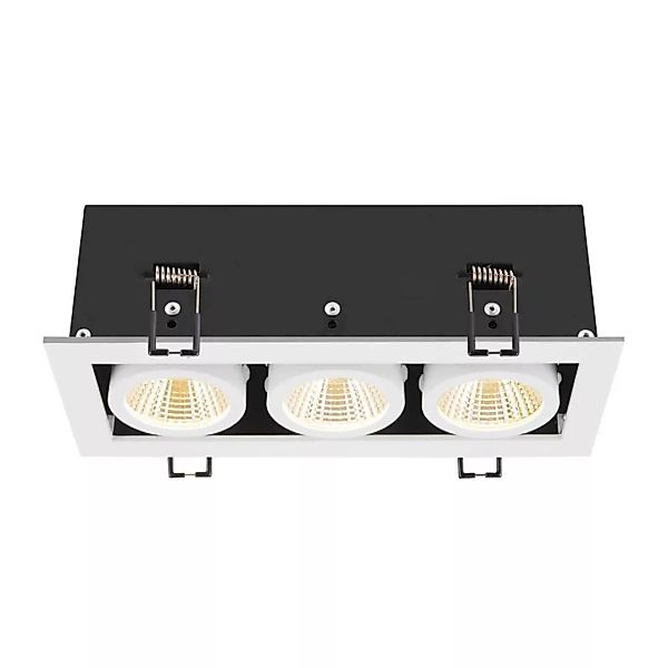 LED Deckeneinbauleuchte Kadux in Weiß 3x 6,66W 2349lm 3-flammig günstig online kaufen