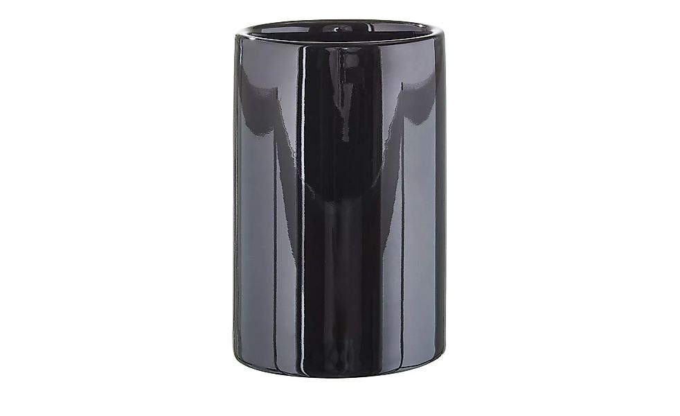 Zahnputzbecher - schwarz - Keramik - 11,5 cm - Sconto günstig online kaufen