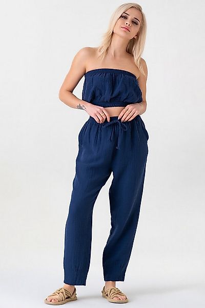 WENOR Schlupfhose Musselin Damen Hose 100 % Baumwolle Sommerhose elastische günstig online kaufen